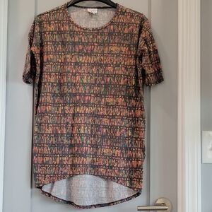 LuLaRoe Multicolor Graphic Short Sleeve Tunic